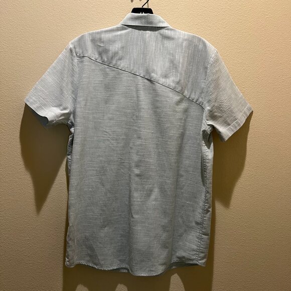 Volcom Men's Light Green Short Sleeve Button Down Shirt Size S - Picture 3 of 5